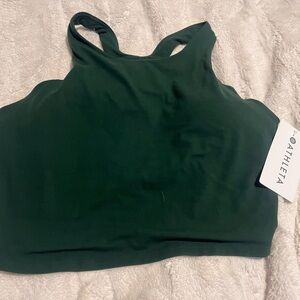 Athleta Dark Green High Neck Sports Bra